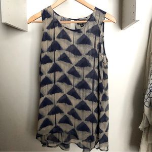 Lucky brand batik print sleeveless top. Size S EUC